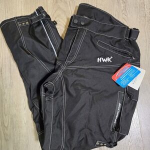 New HWK Motorcycle Pants Mens 3XL 34 Inseam Removable Pads Adjustable Black Nwt